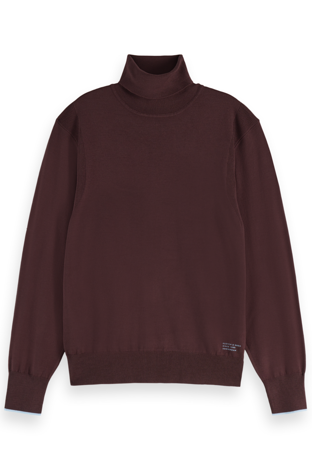 RELAXED FIT ROLL NECK PULLOVER CHOCOLATE PLUM