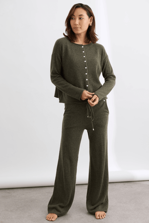 REVERSIBLE BUTTON CARDI MILITARY