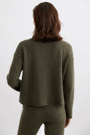 REVERSIBLE BUTTON CARDI MILITARY