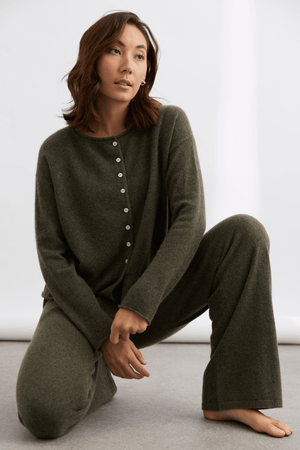REVERSIBLE BUTTON CARDI MILITARY