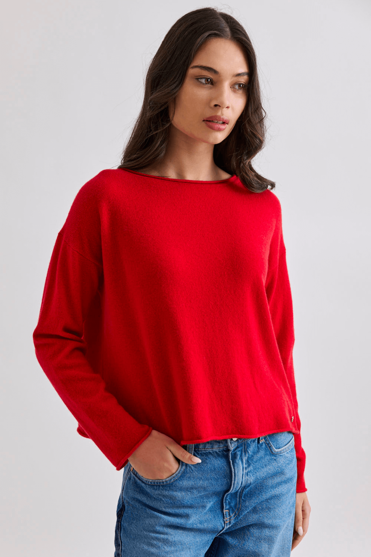 REVERSIBLE BUTTON CARDI POPPY