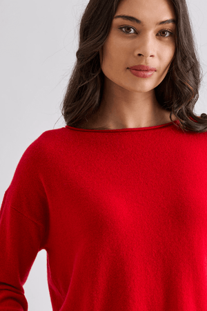 REVERSIBLE BUTTON CARDI POPPY