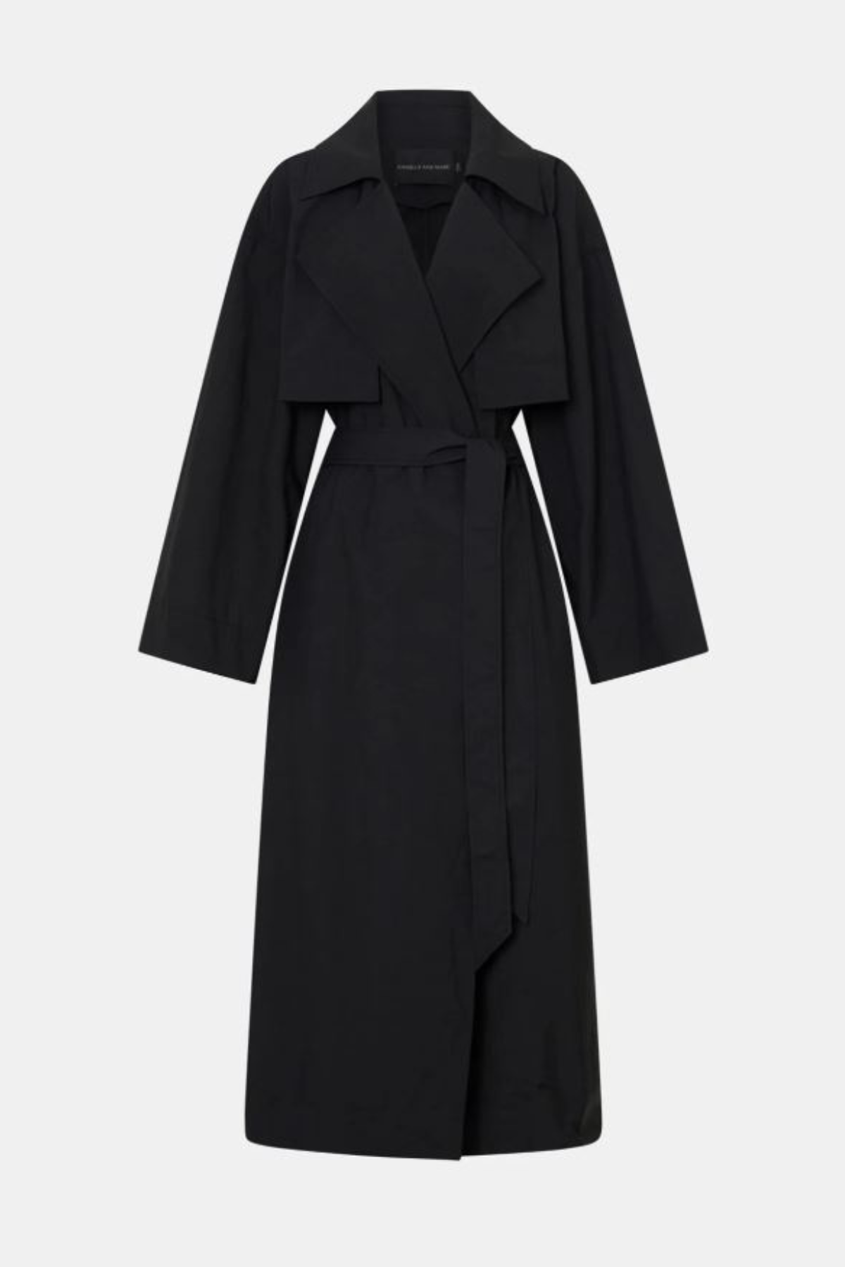 RHIA SHEER FULL LENGTH TRENCH BLACK