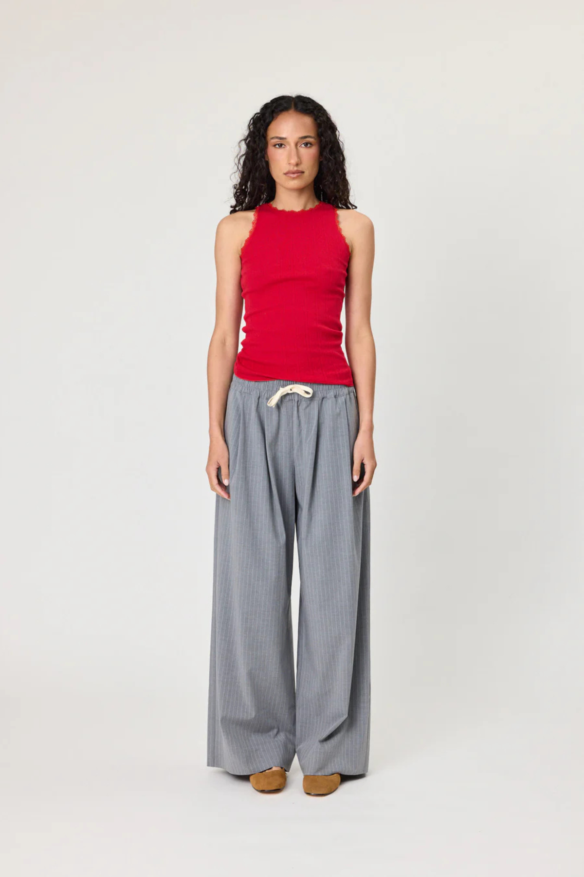 RHODES PANTS GREY STRIPE