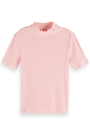 MOCK NECK RIB T-SHIRT BARELY THERE