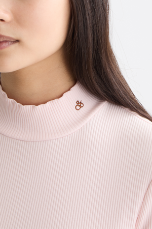 MOCK NECK RIB T-SHIRT BARELY THERE