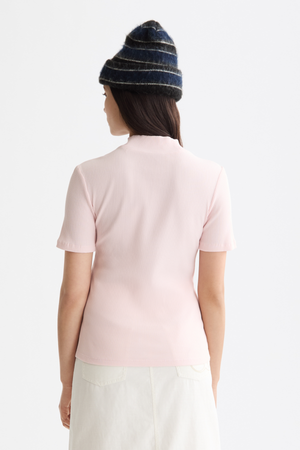 MOCK NECK RIB T-SHIRT BARELY THERE