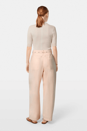RIB POLO NECK PULLOVER SOFT ICE