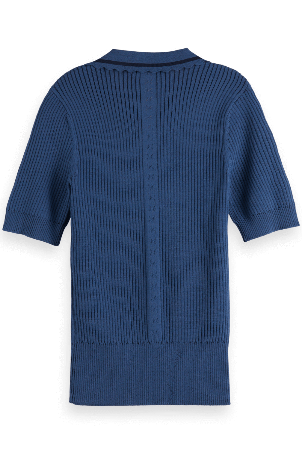 RIB POLO NECK PULLOVER ATLANTIC BLUE