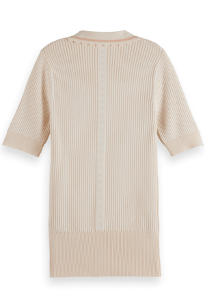 RIB POLO NECK PULLOVER SOFT ICE