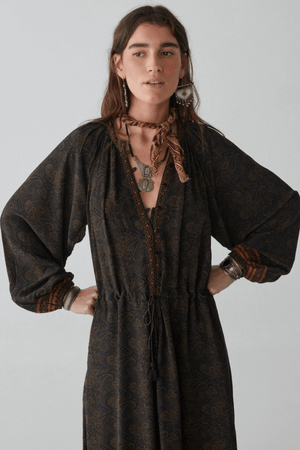 ROBERTA DRESS CACHEMIRA MOUTARDE
