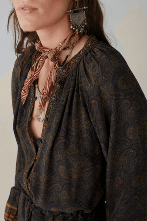 ROBERTA DRESS CACHEMIRA MOUTARDE