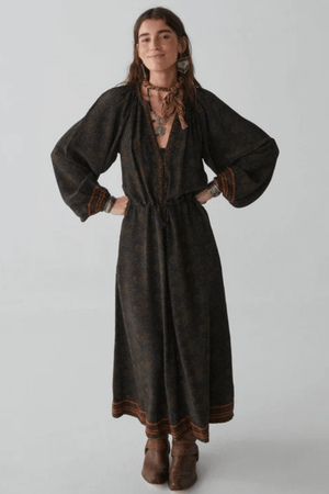 ROBERTA DRESS CACHEMIRA MOUTARDE