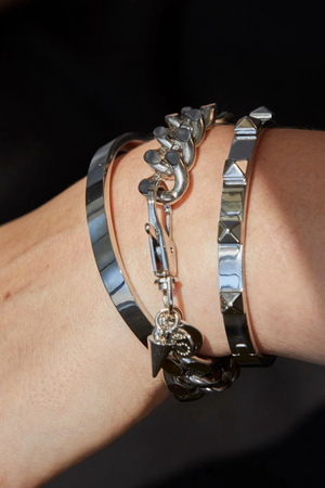 ROCK GLAM BANGLE SILVER