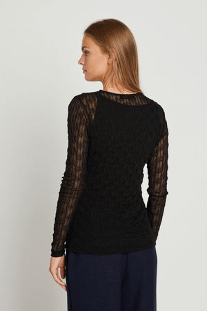 ROUND NECK BLOUSE BLACK
