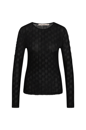 ROUND NECK BLOUSE BLACK