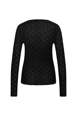 ROUND NECK BLOUSE BLACK