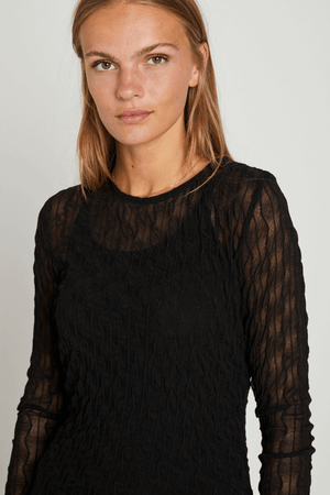 ROLL NECK BLOUSE DARK BLUE