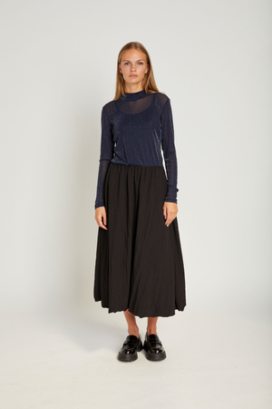 ROLL NECK BLOUSE DARK BLUE
