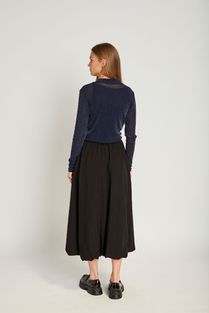 ROLL NECK BLOUSE DARK BLUE