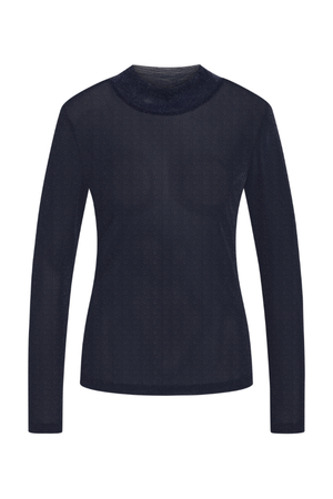 ROLL NECK BLOUSE DARK BLUE