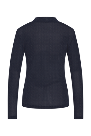 ROLL NECK BLOUSE DARK BLUE