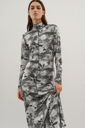 ROSALINA DRESS PRINT GREY