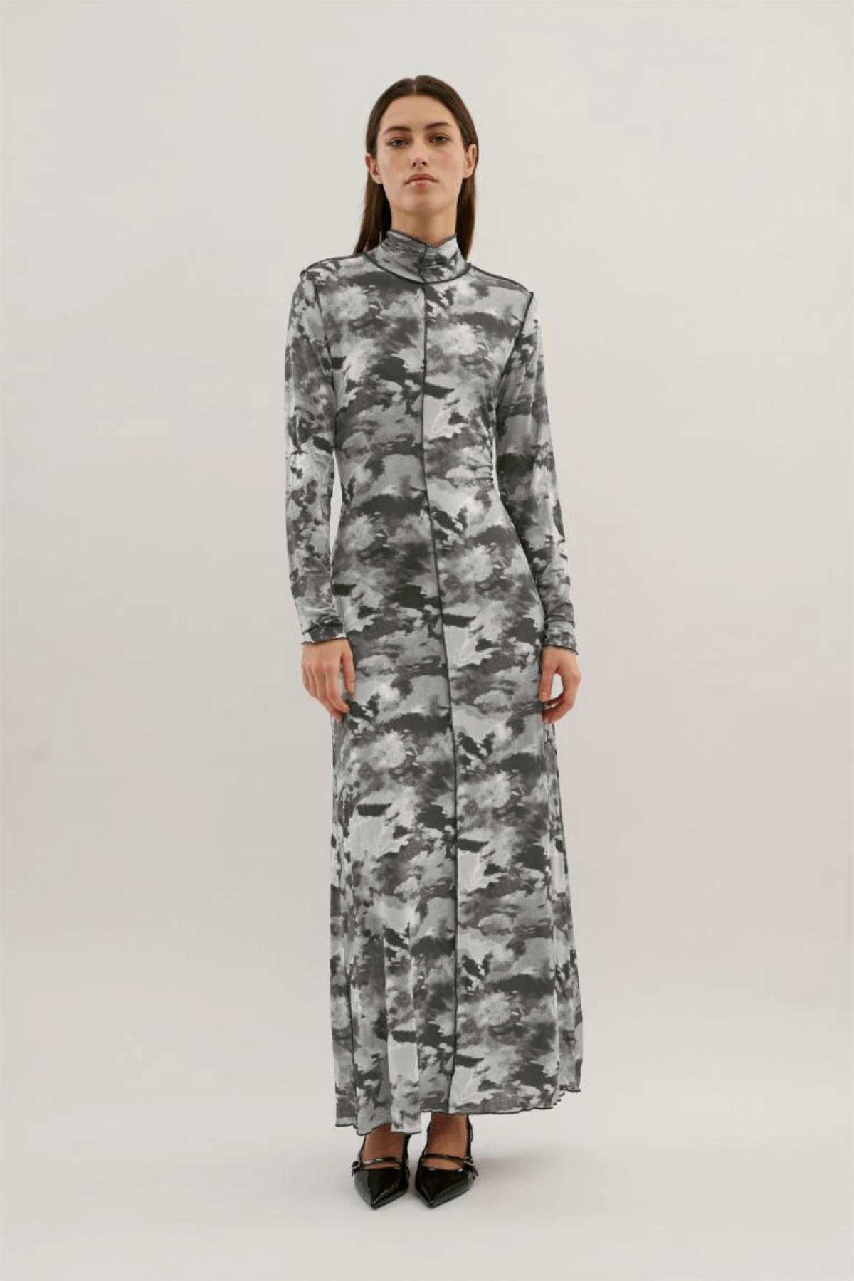 ROSALINA DRESS PRINT GREY