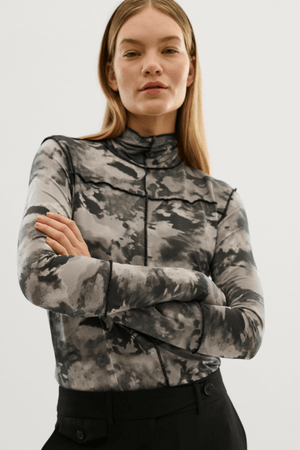 ROSALINA TOP PRINT GREY