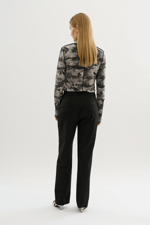 ROSALINA TOP PRINT GREY