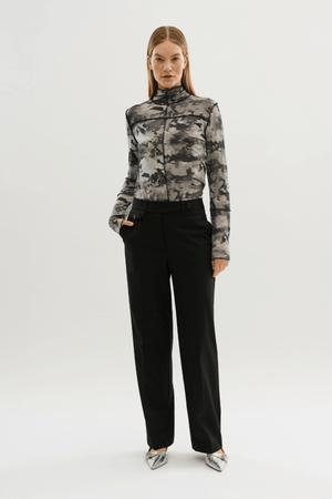 ROSALINA TOP PRINT GREY