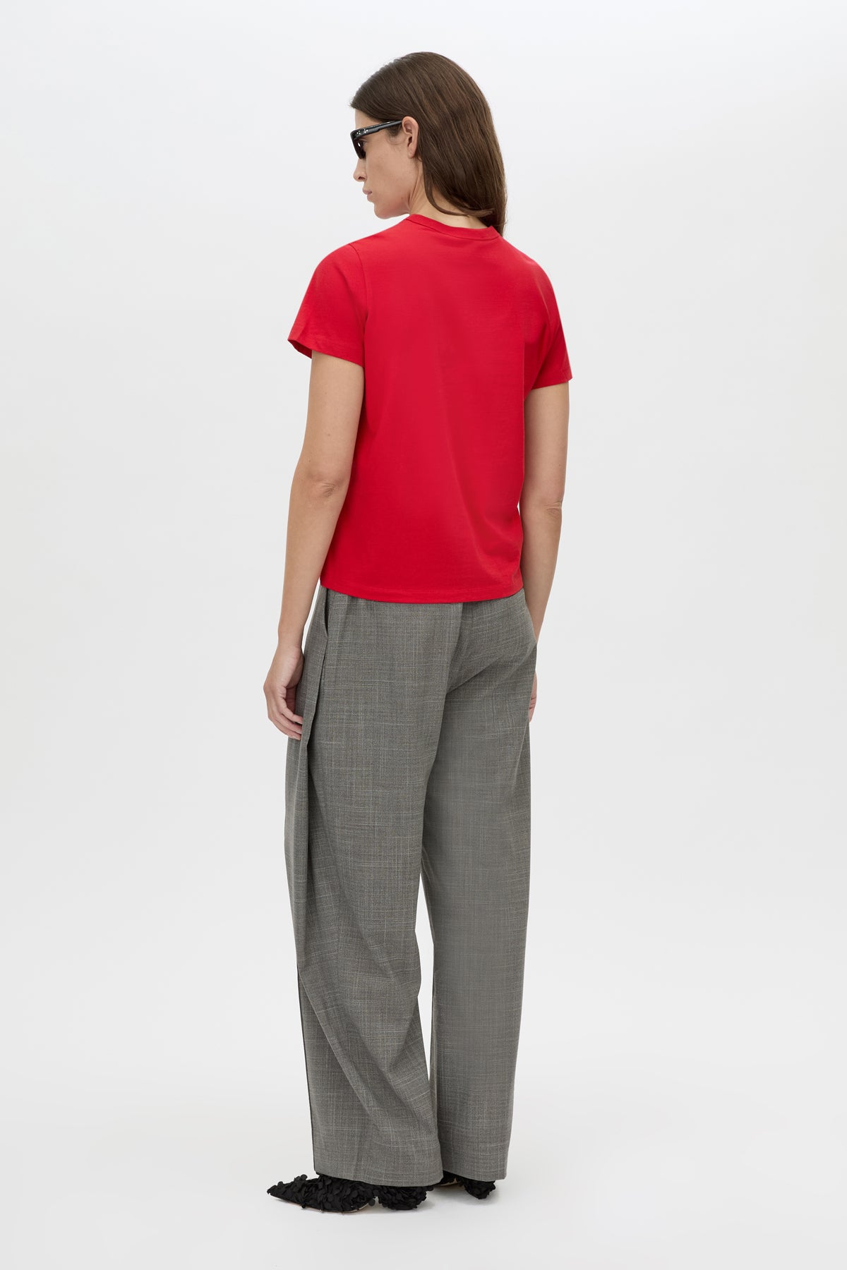 ROSA MONOGRAM NEAT FIT TEE POPPY RED