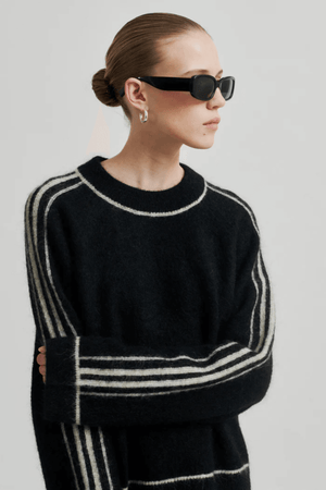 ROSEMARIE KNIT O-NECK BLACK