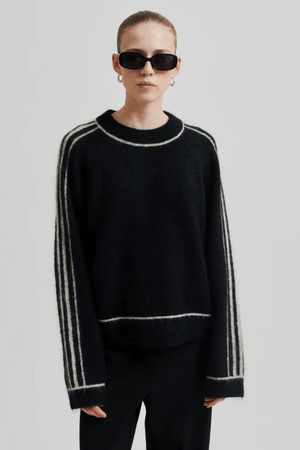 ROSEMARIE KNIT O-NECK BLACK