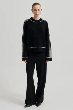 ROSEMARIE KNIT O-NECK BLACK
