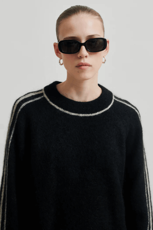 ROSEMARIE KNIT O-NECK BLACK