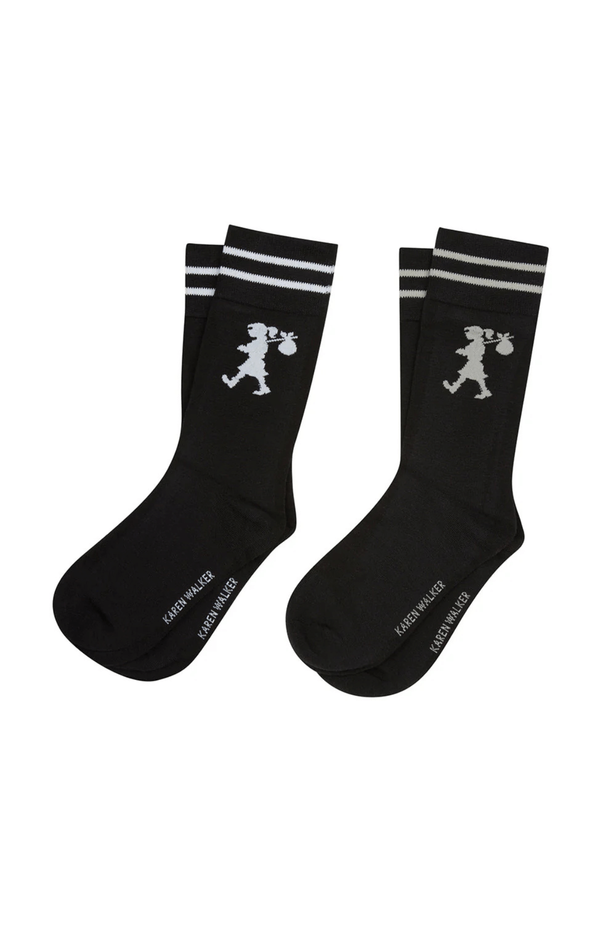 RUNAWAY GIRL SOCKS BLACK/BLACK