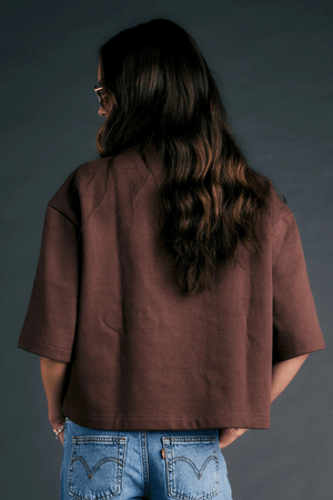 RUNAWAY ACADEMY TOP CHOCOLATE/GOLD
