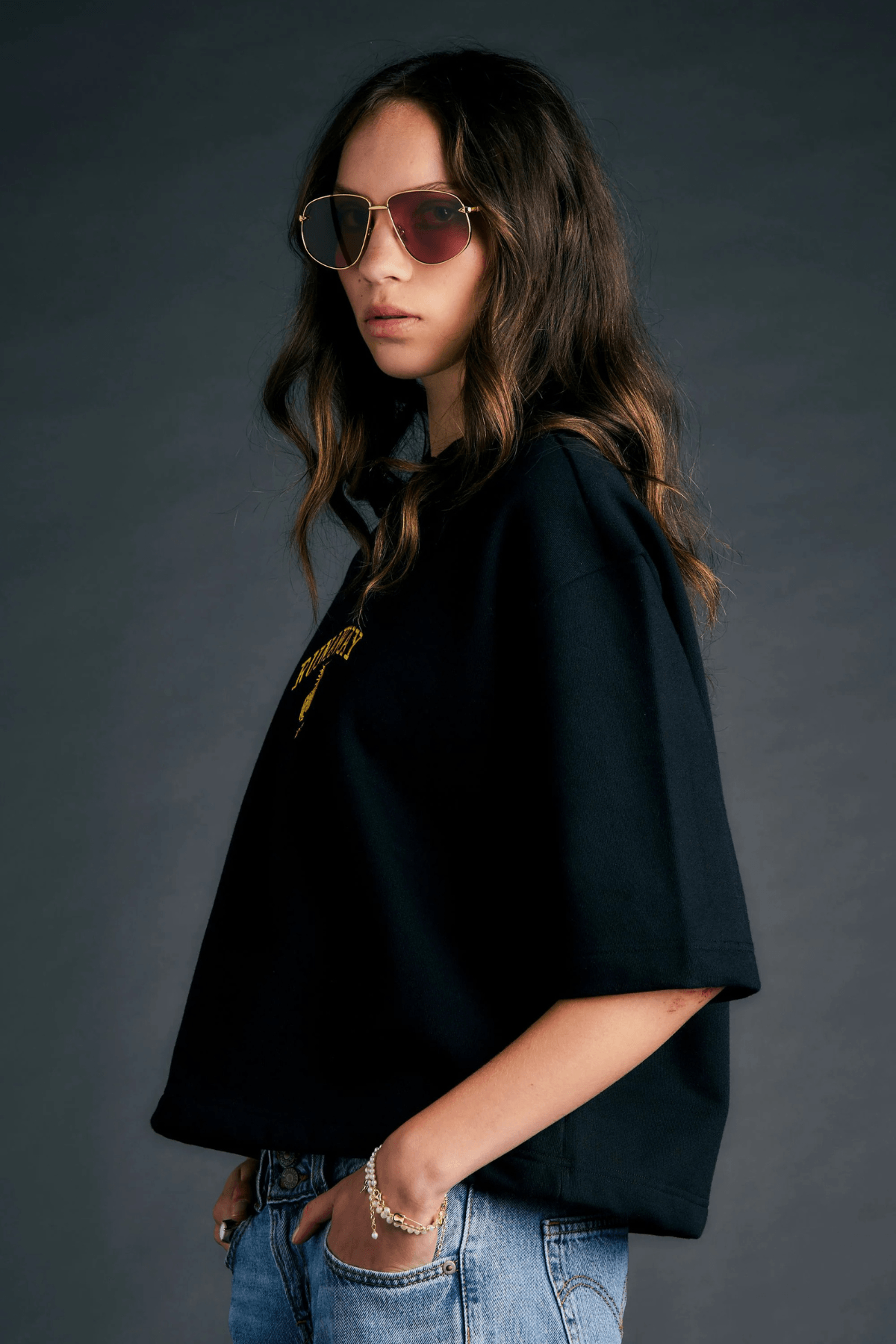 RUNAWAY ACADEMY TOP BLACK/GOLD