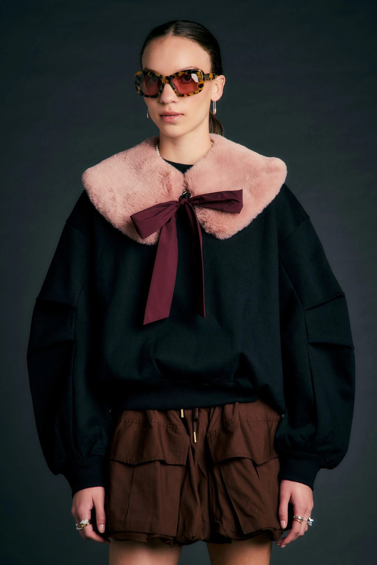 RUNAWAY COLLAR DUSTY ROSE