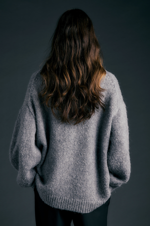 RUNAWAY ROPE SWEATER GREY MARLE