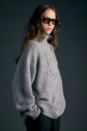 RUNAWAY ROPE SWEATER GREY MARLE