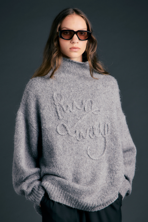 RUNAWAY ROPE SWEATER GREY MARLE