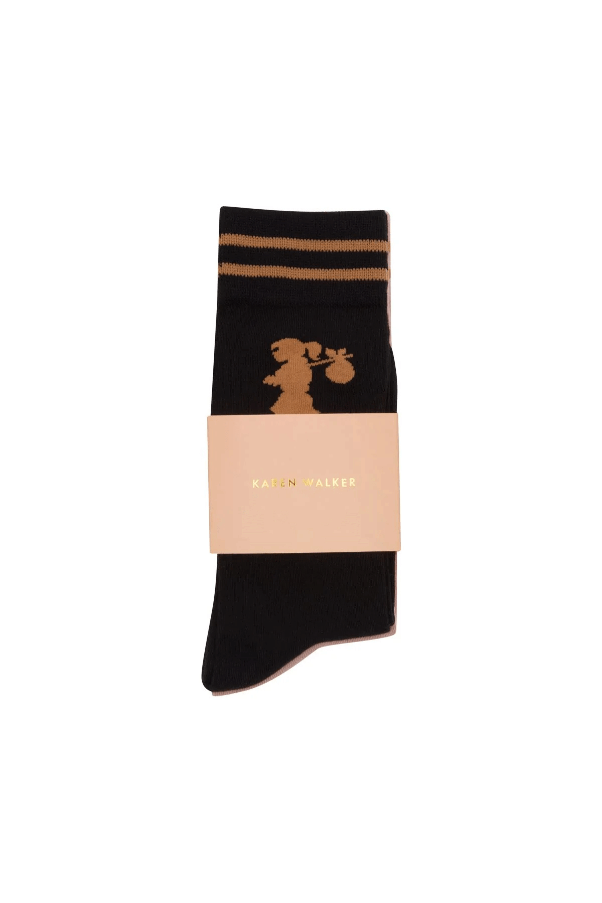 RUNAWAY GIRL SOCKS 2 PACK BLACK/PINK