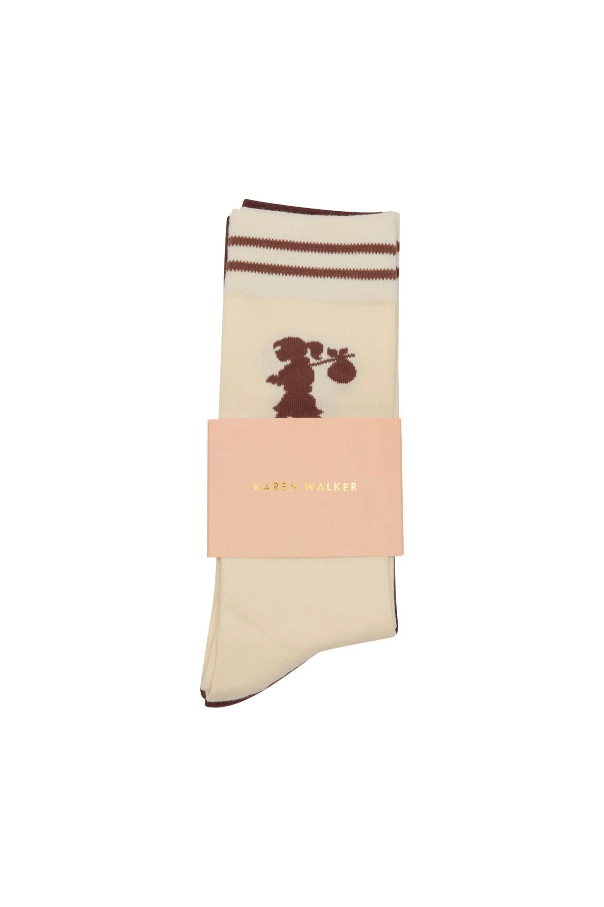 RUNAWAY GIRL SOCKS 2 PACK CREAM/MAHOGANY