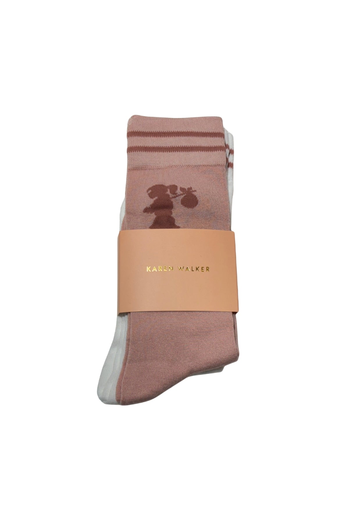 RUNAWAY GIRL SOCKS 2 PACK PINK/WHITE