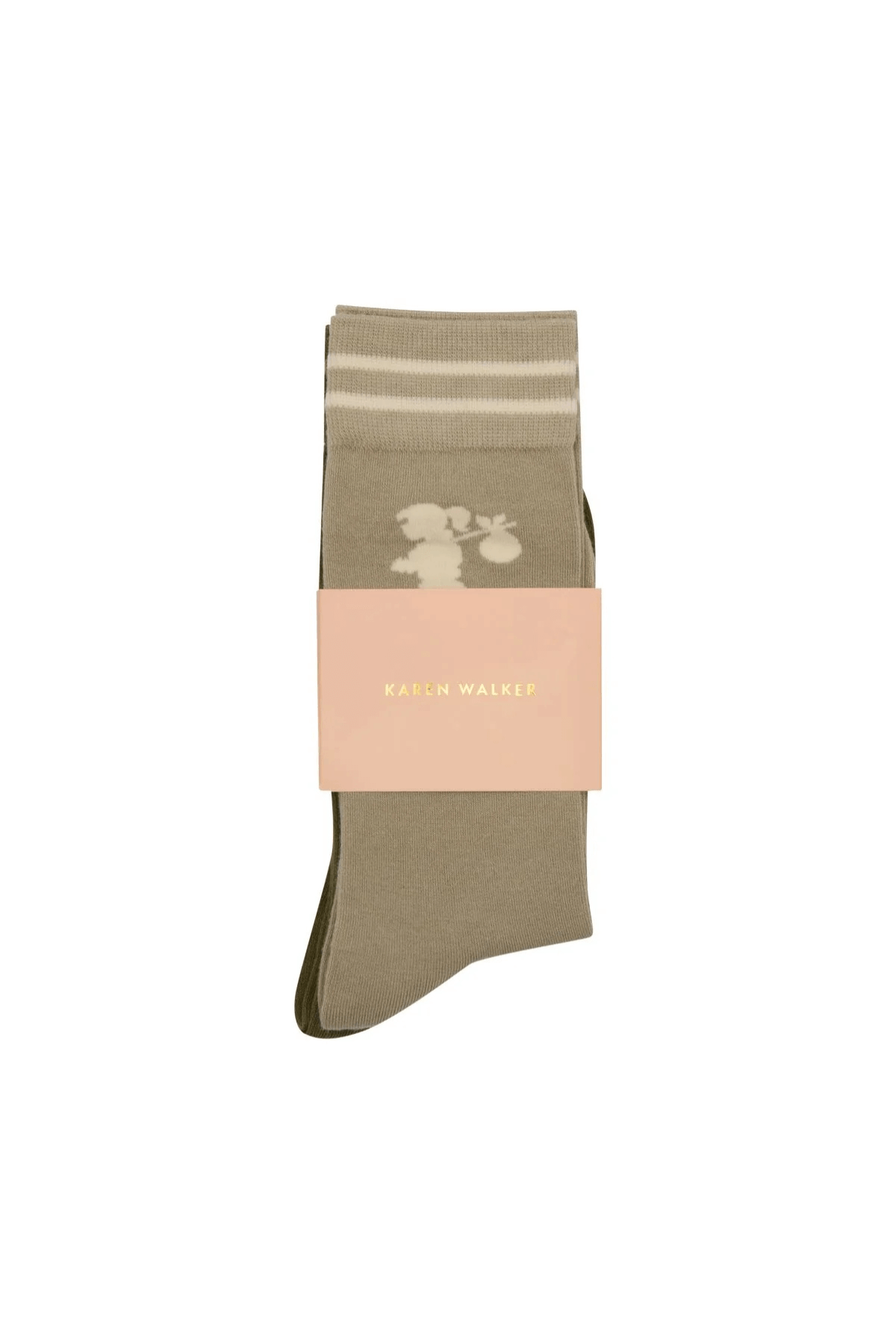 RUNAWAY GIRL SOCKS 2 PACK SAGE/OLIVE