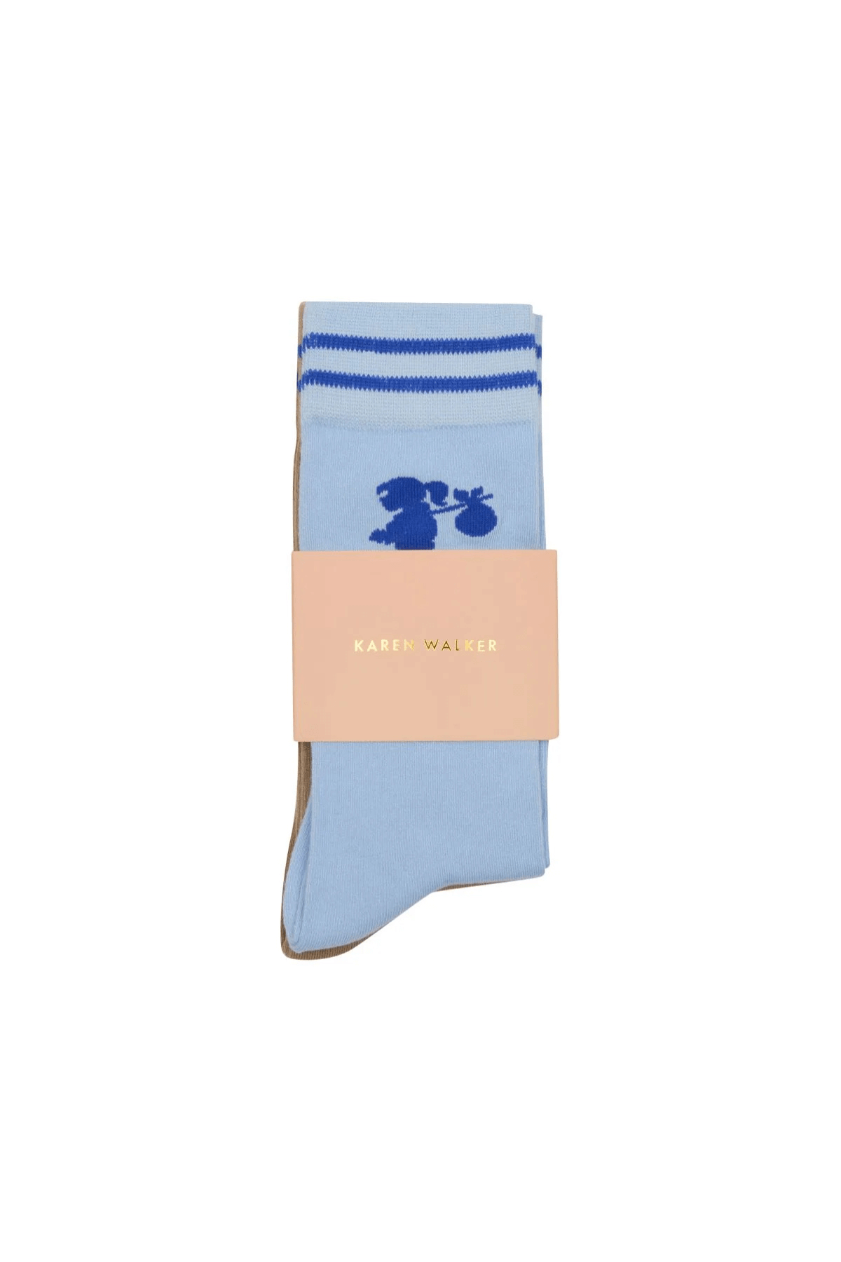 RUNAWAY GIRL SOCKS 2 PACK SKY BLUE/SESAME