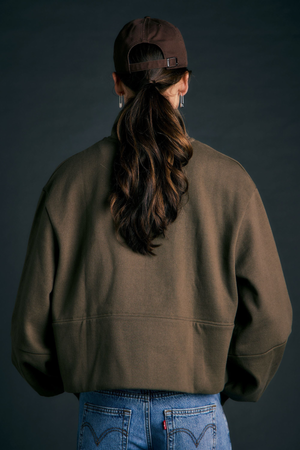 RUNAWAY ZIP FRONT SWEATSHIRT HUNTER GREEN