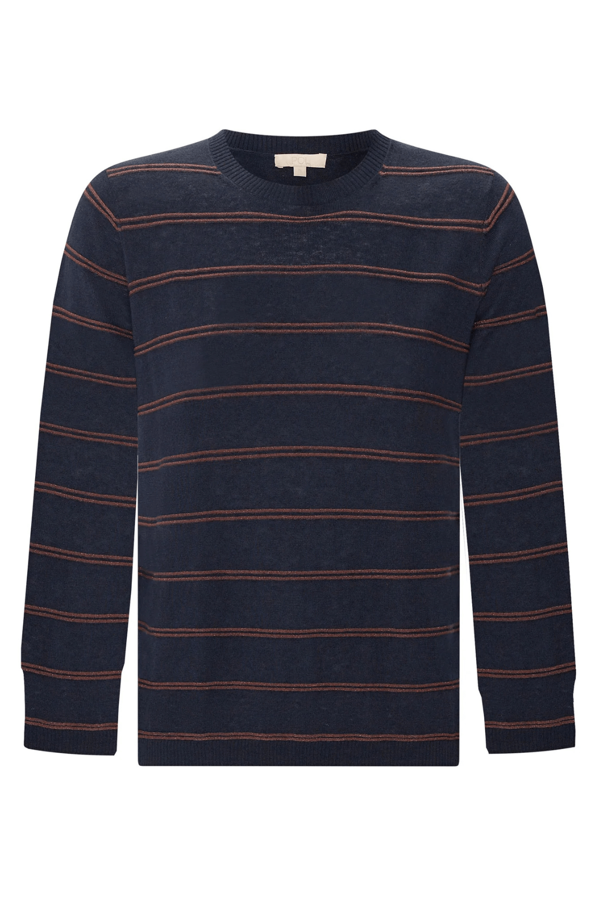 SABLE LONG SLEEVE TEE STRIPE INK/CHOC